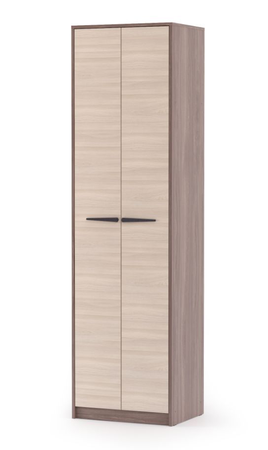 Изображение МОДУЛЬНАЯ МЕБЕЛЬ МЕБЕЛЬ-КОМПЛЕКС Оптима Шкаф 2-х створчатый с выдвижной штангой Шимо темный/Шимо светлый