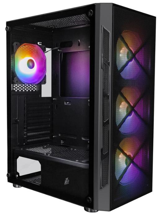 Изображение Корпус 1STPLAYER FIREBASE XP (mATX, ATX, черный, без БП)/(XP-BK-4F1)