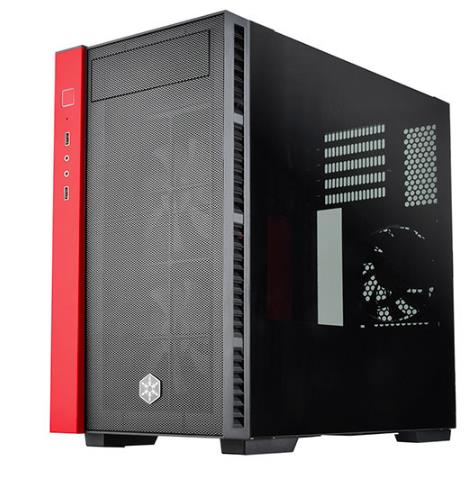 Изображение Корпус SilverStone Red Line RL08BR-RGB (mATX, ATX, Mini-ITX, черный, без БП)/(SST-RL08BR-RGB)