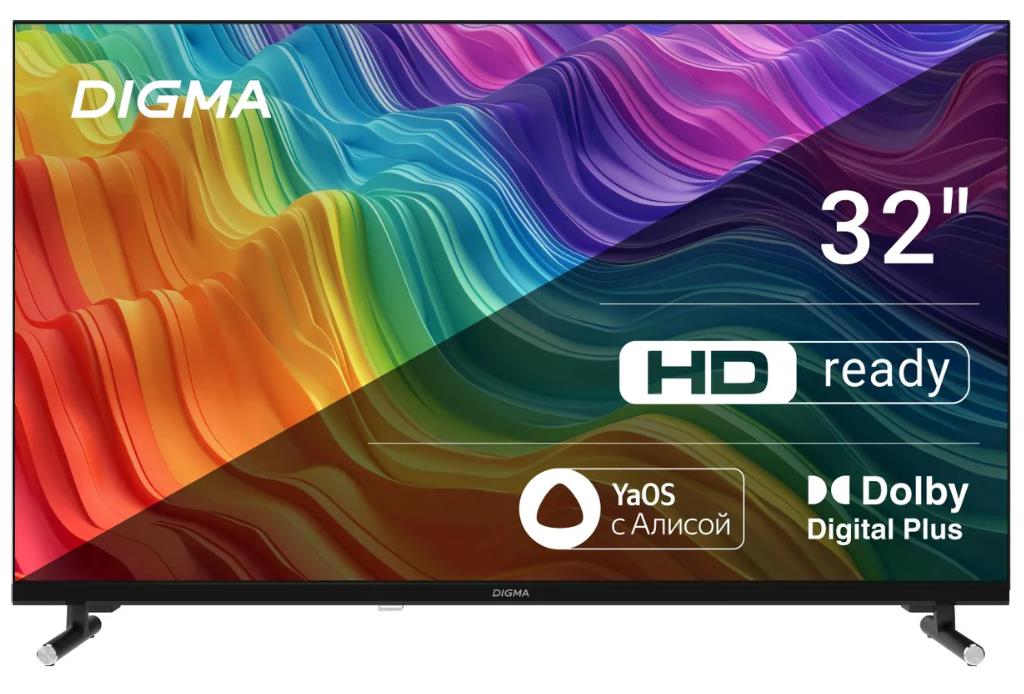 Изображение Телевизор Digma DM-LED32SBB32 32" 720p HD Smart TV черный