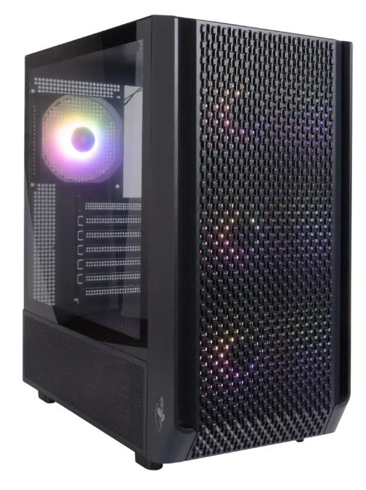 Изображение Корпус Eurocase A603 4ARGB (mATX, ATX, Mini-ITX, черный, без БП)/(00-01064682)