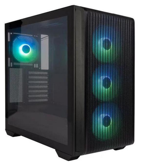 Изображение Корпус Eurocase A301 4ARGB (mATX, ATX, Mini-ITX, черный, без БП)/(00-01064683)