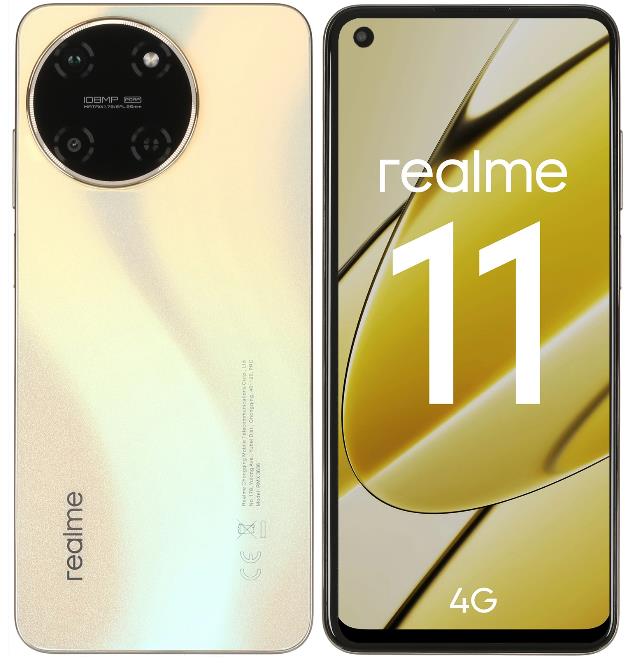 Изображение Смартфон Realme 11 (128 Гб/8 Гб) золотистый