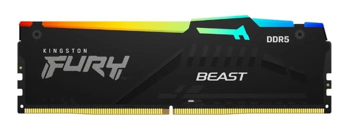 Изображение Оперативная память 1x32 GB DDR5 Kingston Fury Beast Black RGB (48000 Мб/с, 6000 МГц, CL30)