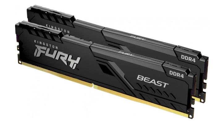 Изображение Оперативная память 2x16 GB DDR4 Kingston Fury Beast Black (21300 МБ/с, 2666 МГц, CL16)