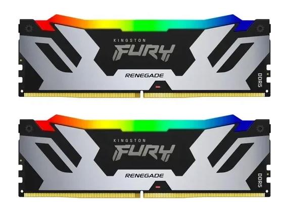 Изображение Оперативная память 2x48 GB DDR5 Kingston Fury Renegade Silver RGB (51200 Мб/с, 6400 МГц, CL32)