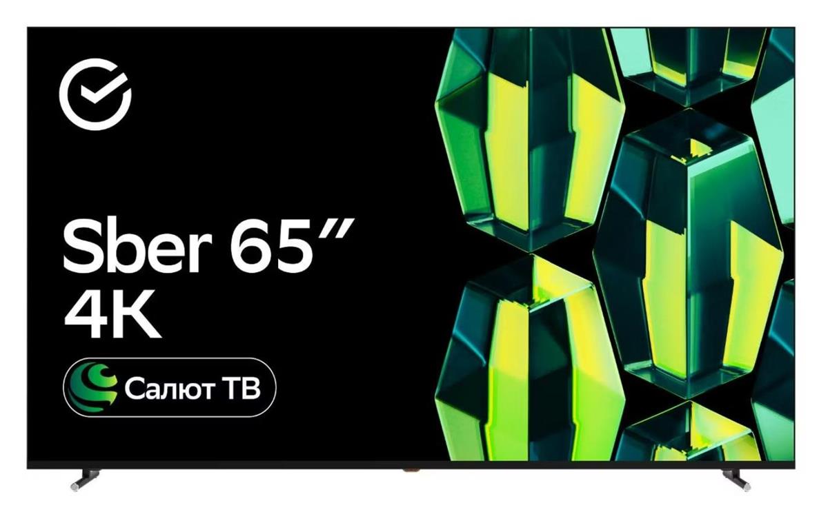 Изображение Телевизор Sber SDX-65U4139B 65" 4K Ultra HD Smart TV черный