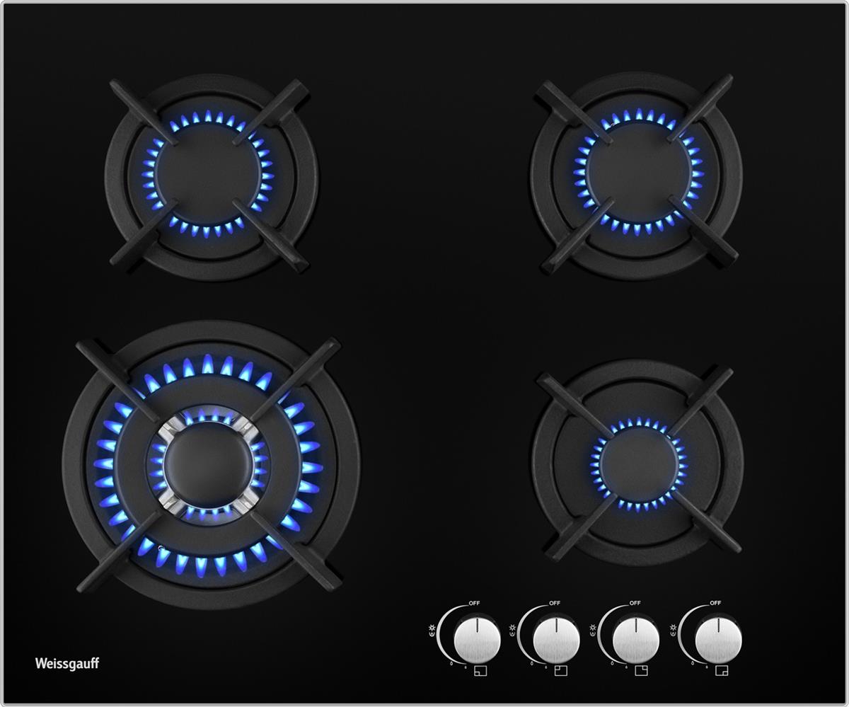 Изображение Варочная панель Weissgauff HGG 640 BG Nano Glass (черный)