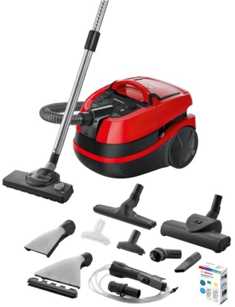 Изображение Пылесос Bosch BWD421PET (2100 Вт /контейнер/красный)