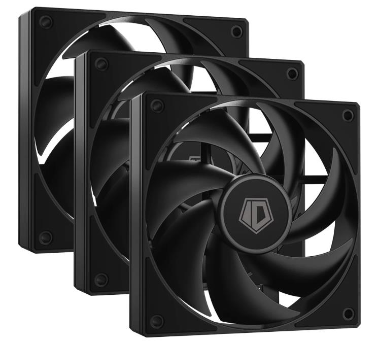 Изображение Вентилятор ID-Cooling AF-125-K TRIO (2000 об/мин , 120x120x25 мм,4-pin PWM)