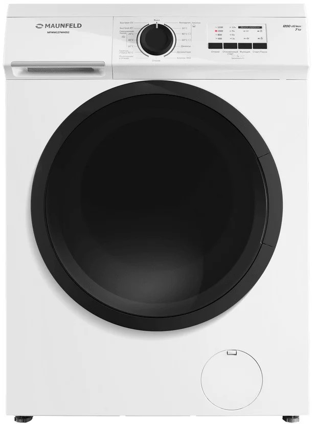 Изображение Стиральная машина MAUNFELD MFWM127WH052, белый (фронтальная, 7 кг, 1200 об/мин )