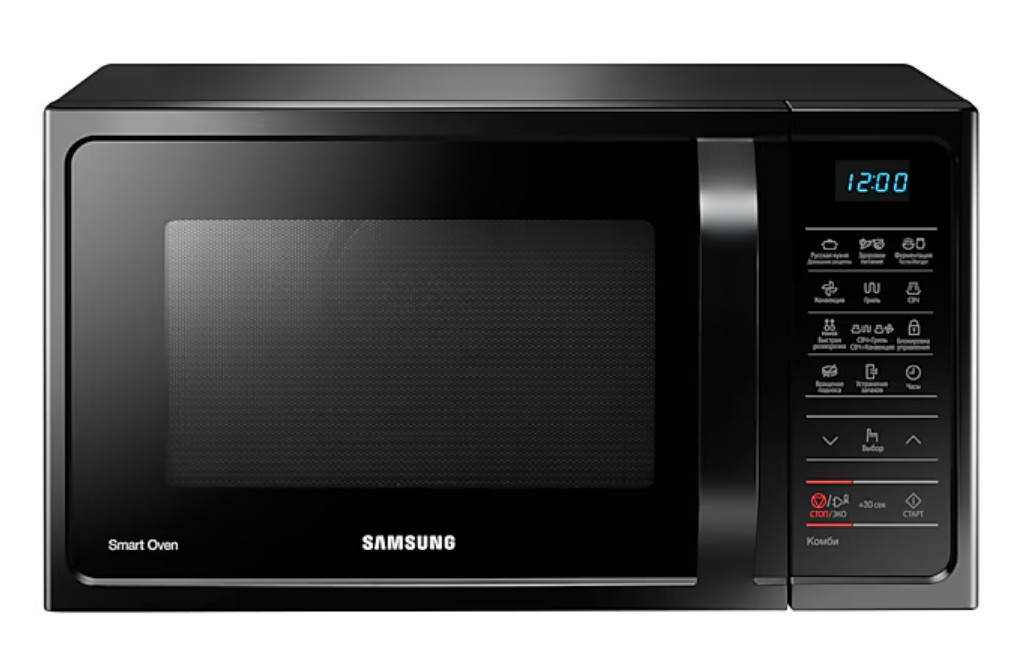 Изображение Микроволновая печь Samsung MC28H5013AK/BW (900 Вт  28 л  Гриль Конвекция черный)