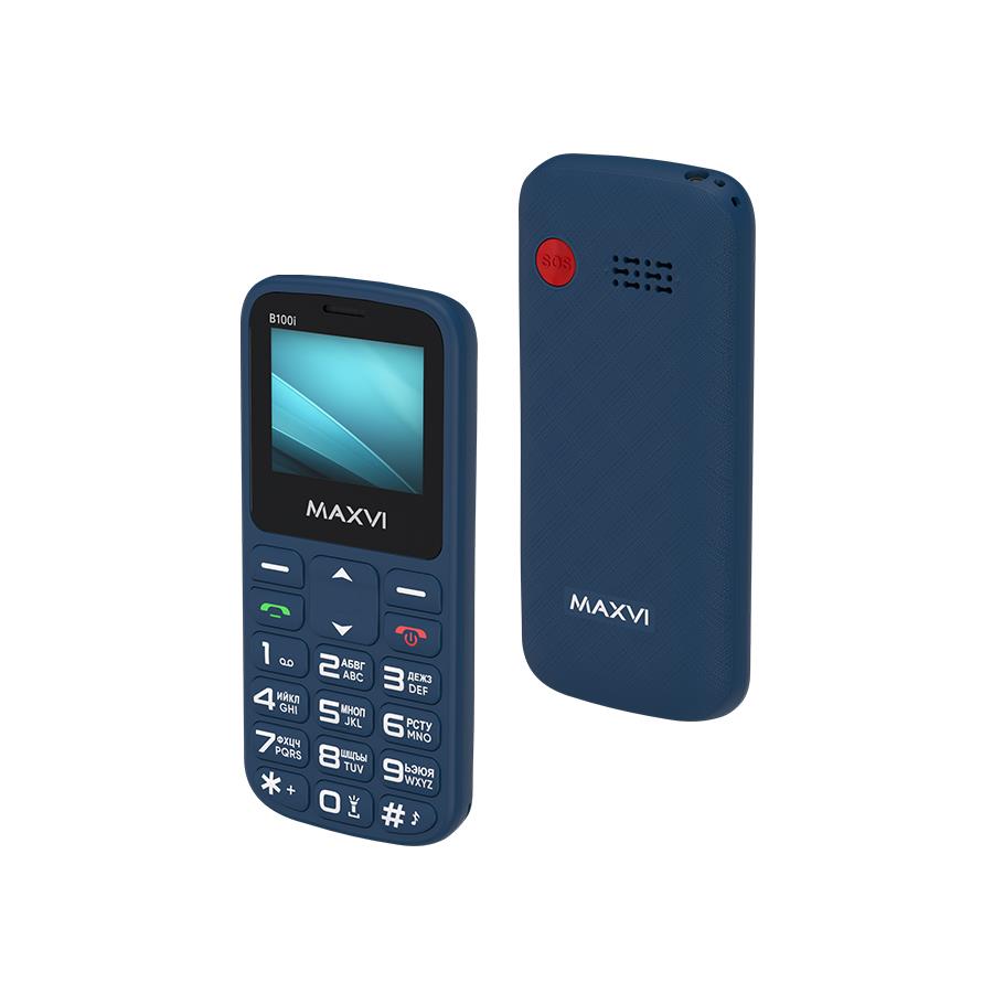 Изображение Мобильный телефон MAXVI B100i,синий