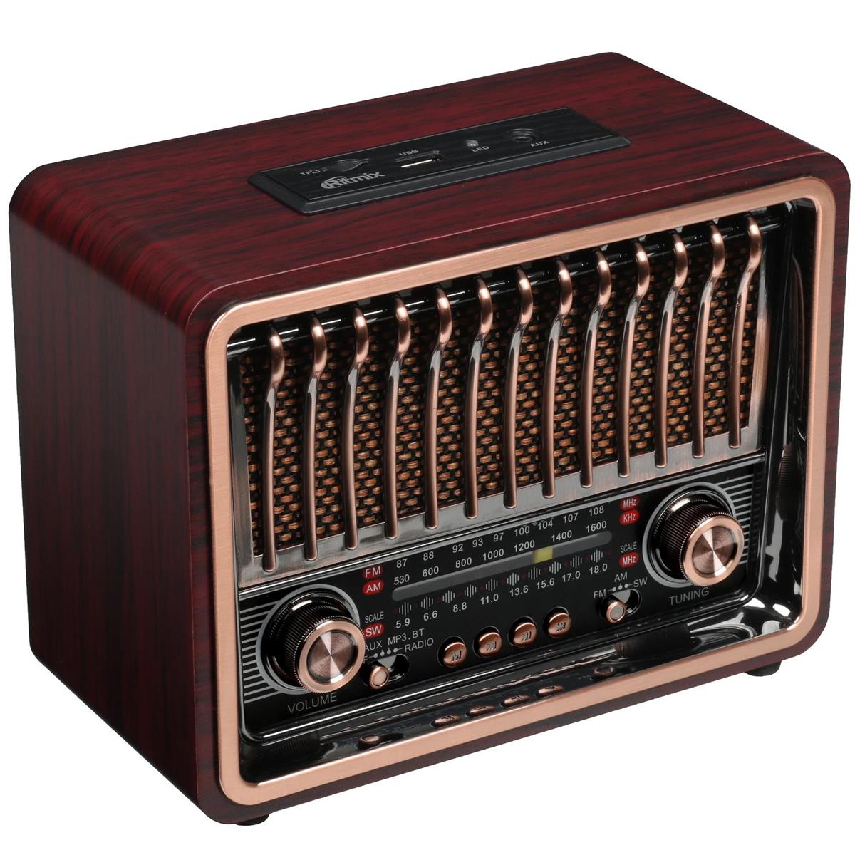 Изображение Радиоприемник Ritmix RPR-089 REDWOOD коричневый