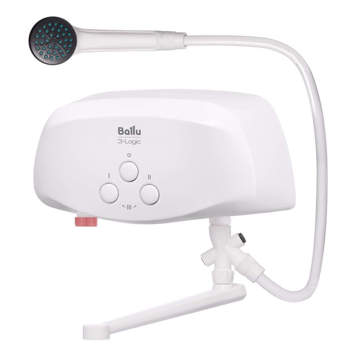 Изображение Водонагреватель проточный (электрический) Ballu 3-Logic TS (6,5 kW) - кран+душ