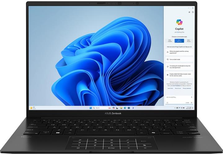 Изображение Ноутбук Asus Zenbook 14 OLED UM3406HA-QD081 (AMD 8840HS 3300 МГц/ SSD 1024 ГБ  /RAM 16 ГБ/ 14" 1920x1200/VGA встроенная/ DOS) (90NB1271-M00550)