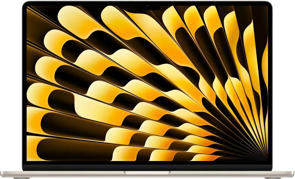 Изображение Ноутбук Apple MacBook Air 15 2025 (Apple M4 2800 МГц/ SSD 256 ГБ  /RAM 16 ГБ/ 15.3" 2880x1864/VGA встроенная/ macOS) (MW1J3LL/A)