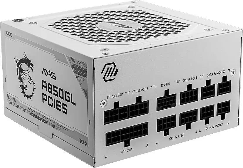 Изображение Блок питания MSI MAG A850GL WH PCIE5 (306-7ZP8A24-CE0) (850 Вт )