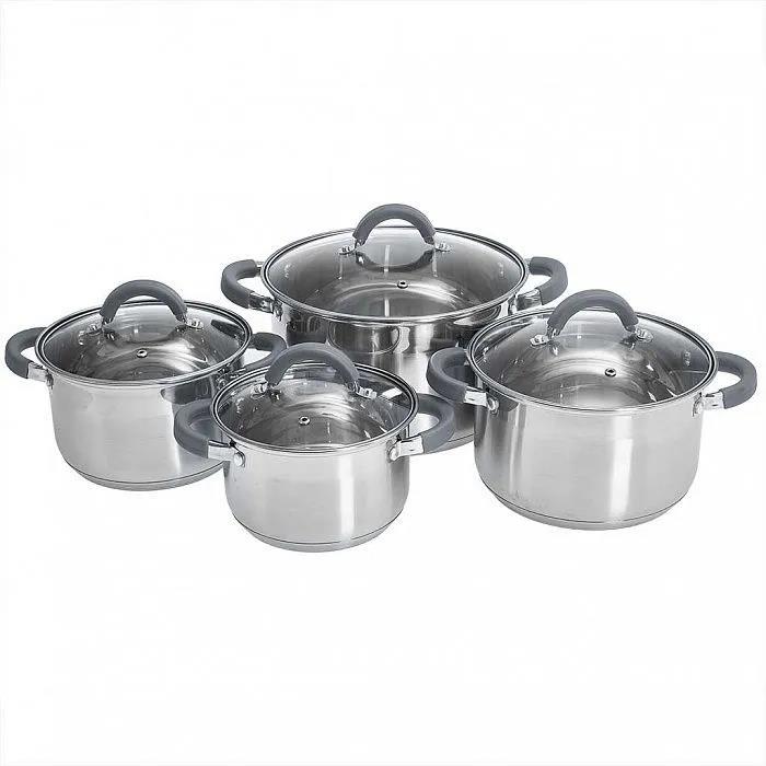 Изображение Набор кастрюль Webber BE-626/8 8 пр. 2,2л, 3,0л, 4,0л, 6,6л ()