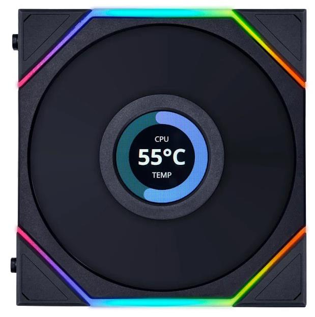Изображение Вентилятор Lian Li UNI Fan TL LCD 120 Black (1900 об/мин , 120x120x25 мм,4-pin PWM)