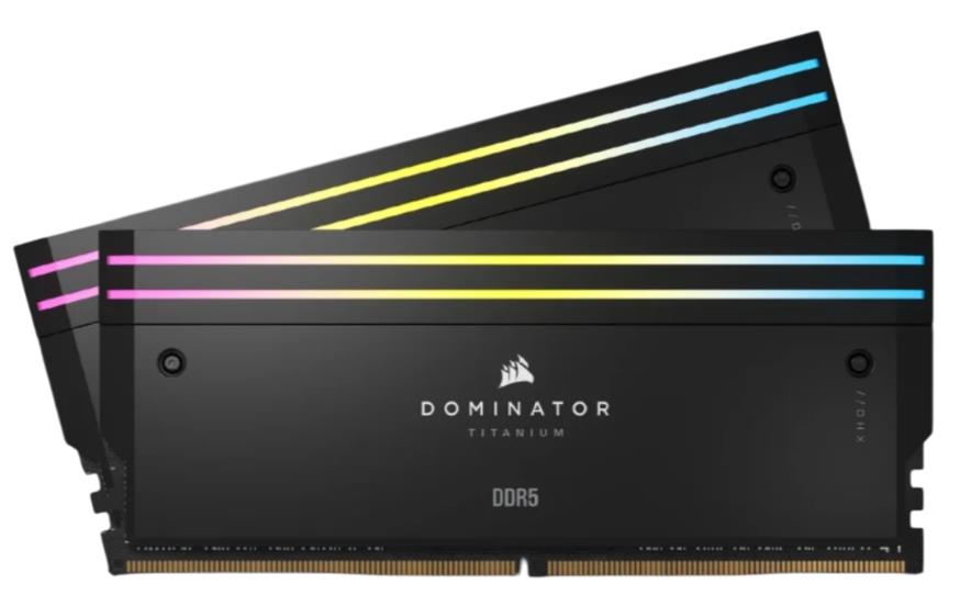 Изображение Оперативная память 2x32 GB DDR5 Corsair Dominator Titanium RGB (52800 МБ/с, 6600 МГц, CL32)