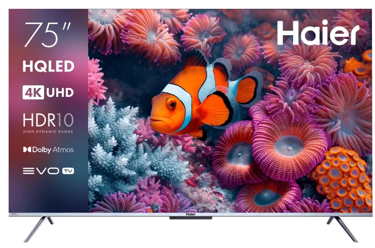 Изображение Телевизор Haier 75 Smart TV S3 75" HDR, 4K Ultra HD Smart TV серебристый