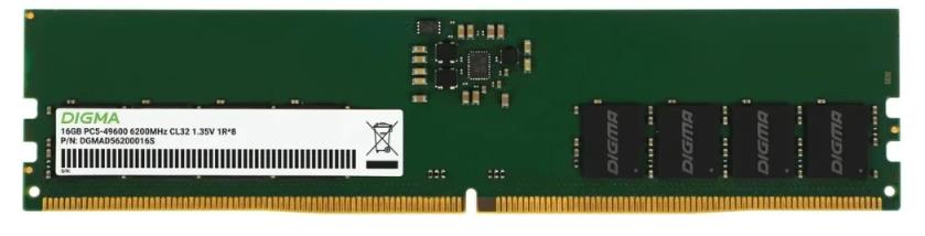 Изображение Оперативная память 16 GB DDR5 Digma DGMAD56200016S (49600 Мб/с, 6200 МГц, CL32)