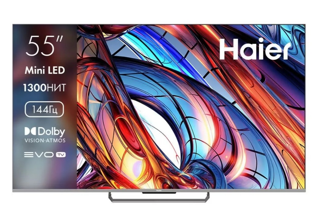 Изображение Телевизор Haier 55 MINI LED 55" HDR, 4K Ultra HD Smart TV серый