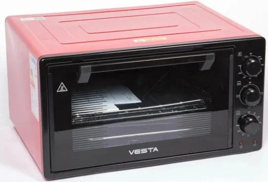 Изображение Электропечь VESTA MP-V 2336 PL (36 л /1450 Вт /красный, черный)