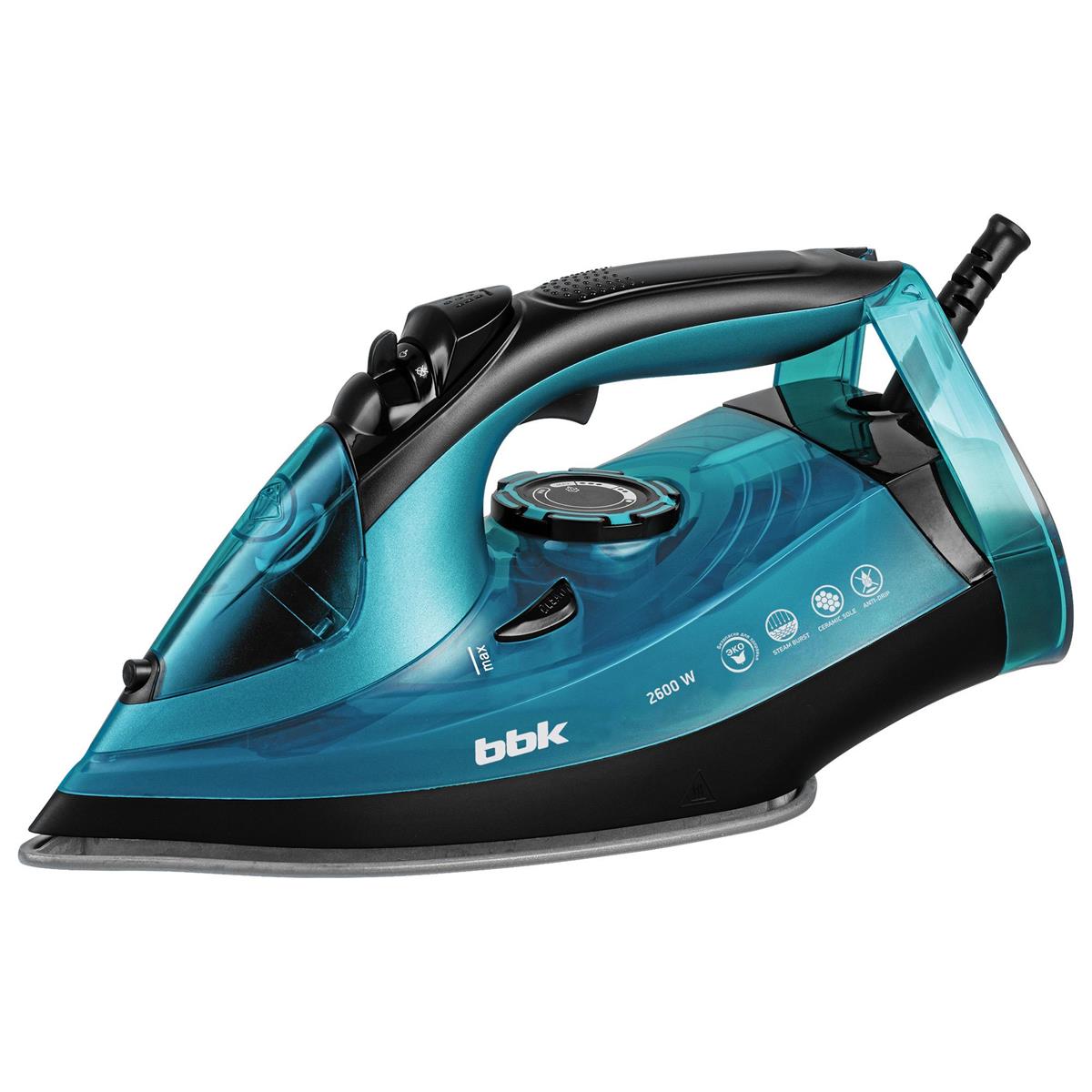 Изображение Утюг BBK ISE-2600 (2600 Вт/бирюзовый)