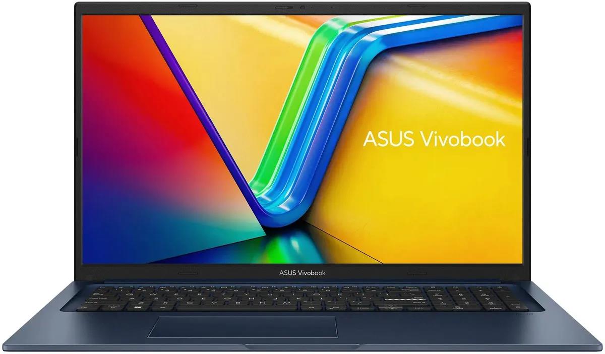 Изображение Ноутбук Asus Vivobook 17 X1704VA-AU853 (Intel 120U 1400 МГц/ SSD 512 ГБ  /RAM 16 ГБ/ 17.3" 1920x1080/VGA встроенная/ Без ОС) (90NB13X2-M00AT0)