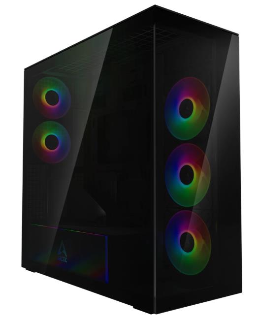 Изображение Корпус Arctic Xtender VG Black (mATX, ATX, Mini-ITX, EATX, черный, без БП)/(ACPCC00016A)