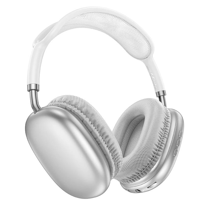 Изображение Bluetooth-гарнитура/наушники BOROFONE BO22 Plus Silver (серебристый)