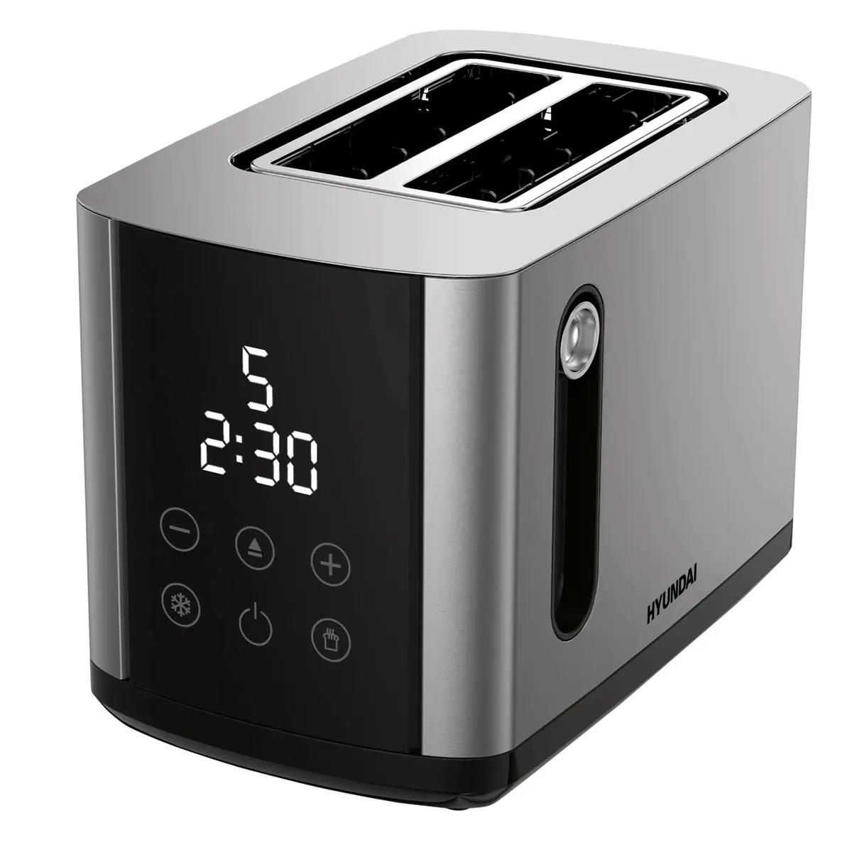 Изображение Тостер Hyundai HYT-2302  (800 Вт  черный, серебристый)
