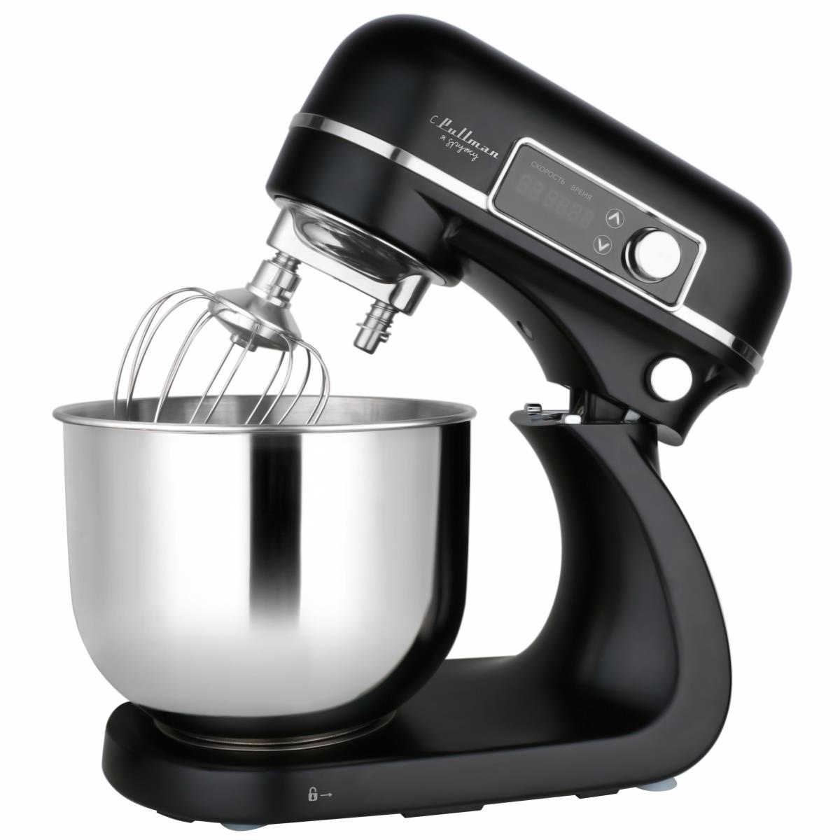 Изображение Миксер Pullman PL-300, 1800 Вт, 6 л, 12 скоростей, таймер до 20 минут (1800 Вт /черный)