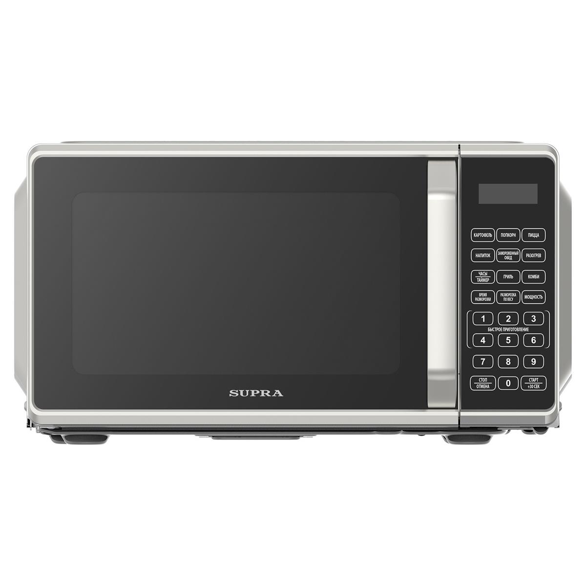 Изображение Микроволновая печь Supra 20SSG27 (700 Вт  20 л  Гриль  серебристый)