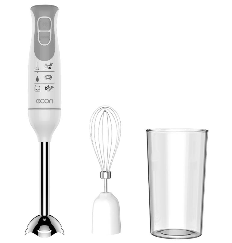 Изображение Блендер ECON ECO-305HB (погружной/1400 Вт/серый, белый)
