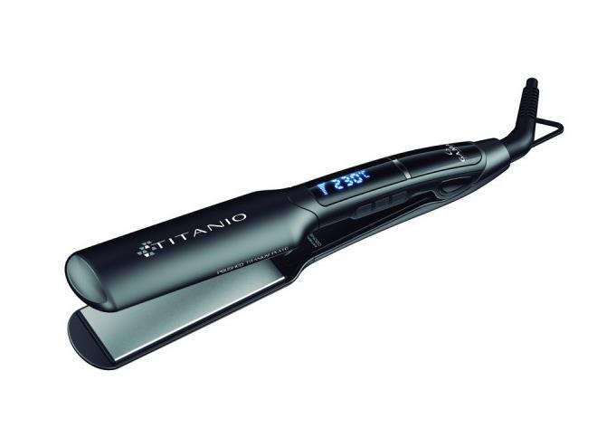 Изображение Щипцы для волос GA.MA X - WIDE DIGITAL PTC 4D TITANIO (GI3036), черный (40 Вт /230 °C/)