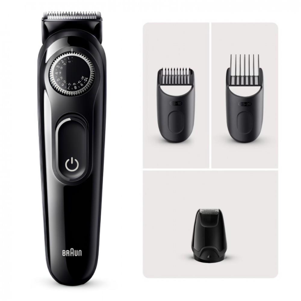 Изображение Триммер бороды и усов Braun BT3420, черный