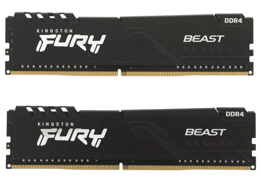 Изображение Оперативная память 2х8 GB DDR4 Kingston Fury Beast (25600 МБ/с, 3200 МГц, CL16)