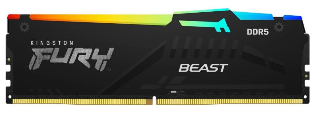 Изображение Оперативная память 1x32 GB DDR5 Kingston Fury Beast RGB (44800 Мб/с, 5600 МГц, CL40)