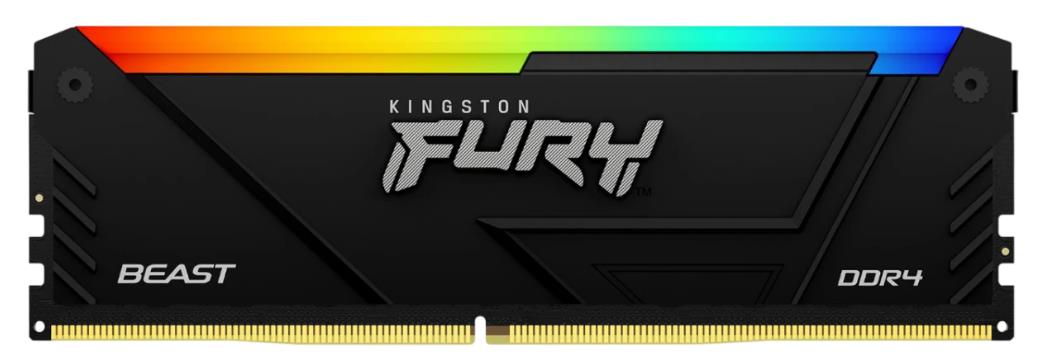Изображение Оперативная память 16 GB DDR4 Kingston Fury Beast RGB (25600 МБ/с, 3200 МГц, CL16)