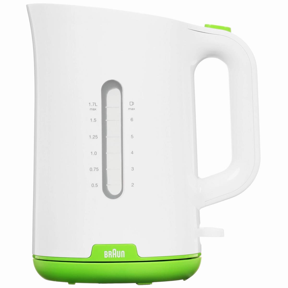 Изображение Электрический чайник Braun WK 1100 GR (2200 Вт/1,7 л /пластик/зеленый, белый)