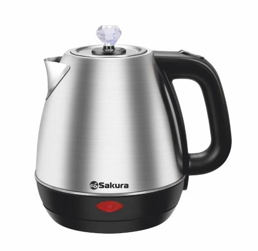 Изображение Электрический чайник Sakura SA-2188SB (1.8)  (1800 Вт/1,8 л /пластик, нержавеющая сталь/сталь)