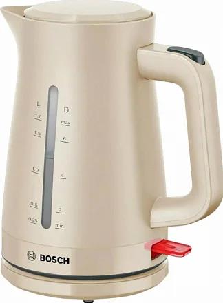 Изображение Электрический чайник Bosch TWK3M127 (2400 Вт/1,7 л /пластик/бежевый)