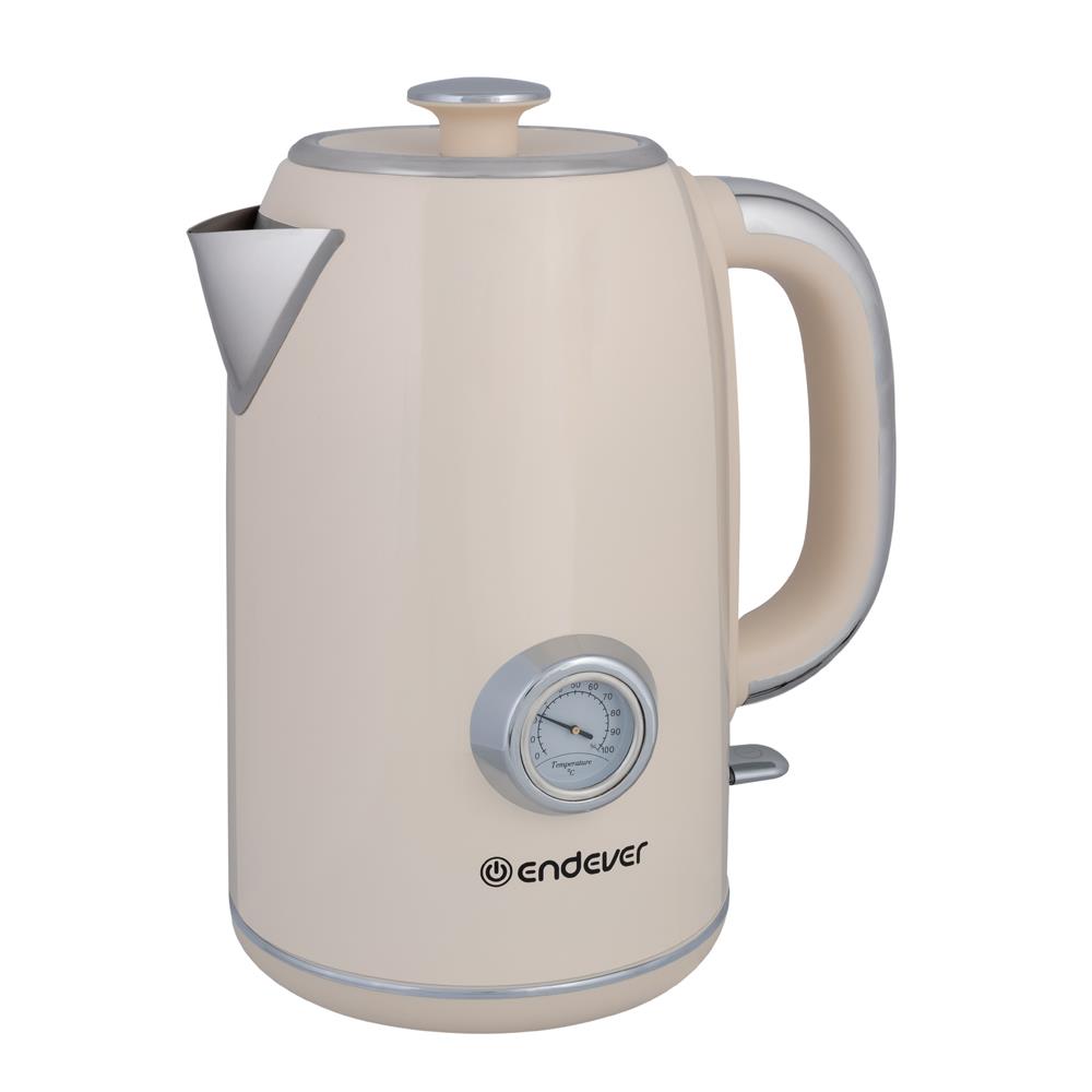Изображение Электрический чайник Endever Skyline KR-257S (2200 Вт/1,7 л /нержавеющая сталь/бежевый)