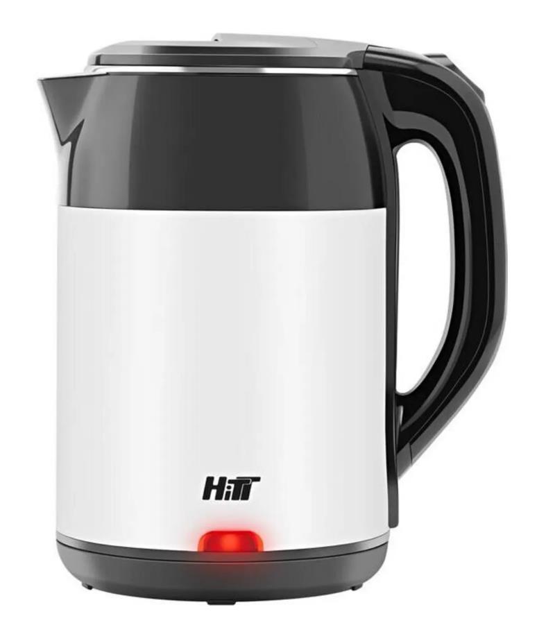 Изображение Электрический чайник HITT HT-5024 (1550 Вт/1,7 л /пластик, нержавеющая сталь/черный, серебристый)