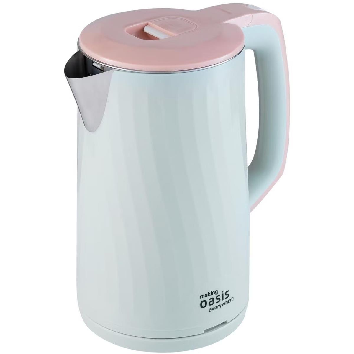 Изображение Электрический чайник Oasis K-13PM (1800 Вт/1,8 л /пластик, нержавеющая сталь/мятный)