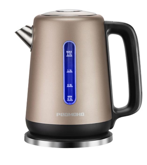 Изображение Электрический чайник REDMOND KM238 (2200 Вт/1,7 л /пластик, нержавеющая сталь/шампань)