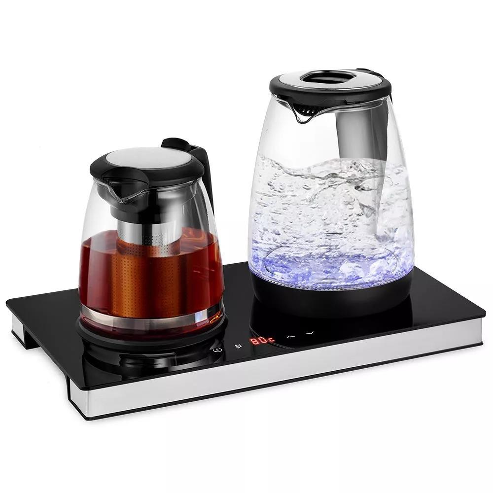 Изображение Электрический чайник Kitfort KT-6181 (1500 Вт/2 л /стекло, пластик/прозрачный, черный)